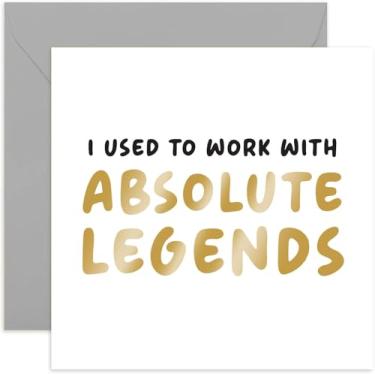 Imagem de Old English Co. Cartão de despedida divertido de boa sorte para colega - "I Used to Work with Absolute Legends" Hilarious Farewell Card for Co-Worker Work Bestie - Promoção, New Job, Bon Voyage | Em