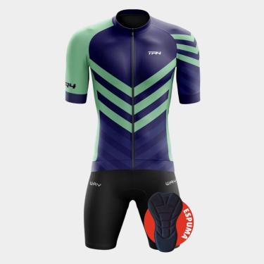 Imagem de Conjunto Premium de Ciclismo Premium TR4 com Bolsos Traseiros + Bermuda de Forro com Espuma-Masculino