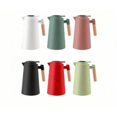 Imagem de Garrafa Térmica 1 Litro com Termômetro Led - Design Moderno, Botão Click, Mantém Bebida Quente até 24h(Aleatório)