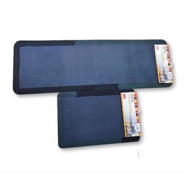 Imagem de Tapete Hiper Absorvente Antiderrapante Secagem Rápida 38x78cm ou 38x118cm | Tapete Banheiro Cozinha Multiuso (kit Cinza borracha)