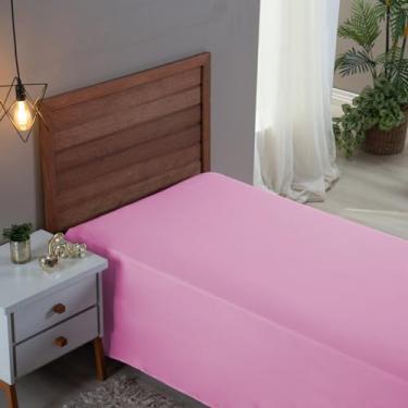 Imagem de Lençol Solteiro Sem Elástico 300 Fios 100% Algodão Virol Infantil Forro de Cama (ROSA)