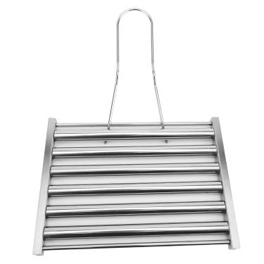 Imagem de TOPINCN Rolo de Cachorro-quente para Grelha, Churrasqueira de Aço Inoxidável para Cães Cozidos Uniformemente, Rack de Rolo de Salsicha Com Alça para Acampamento de Churrasco Ao Ar Livre, (L)