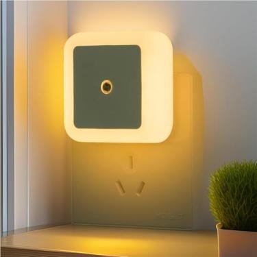 Imagem de Plugue de luz noturna de LED quadrado com sensor do crepúsculo ao amanhecer - Lâmpada noturna com interruptor automático inteligente para quarto, banheiro, corredor, cozinha e quarto de crianças