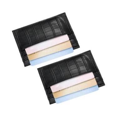 Imagem de Carteira Feminina Slim Minimalista Com Padrão De Crocodilo, Porta-cart