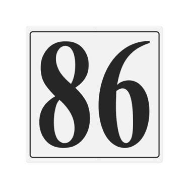 Imagem de PATIKIL Placa grande de metal, 30,5 x 30,5 cm, placa de sinalização de alumínio, número 86, sinal de estacionamento, resistente ao clima para uso interno e externo
