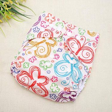 Imagem de Naroote Fralda de Natação Infantil Reutilizável, Pano Lavável Ajustável para Bebês, Fralda de Bolso Respirável à Prova D'água para Piscina ou Praia (BL001)