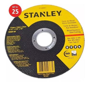 Imagem de Disco de Corte STA8061 Metal Inox 115mm x 1,0mm Stanley 25Pç
