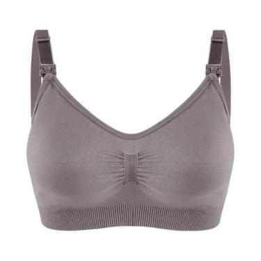 Imagem de Sutiã De Amamentação Sem Costura plus Size Respirável Com Efeito Push 