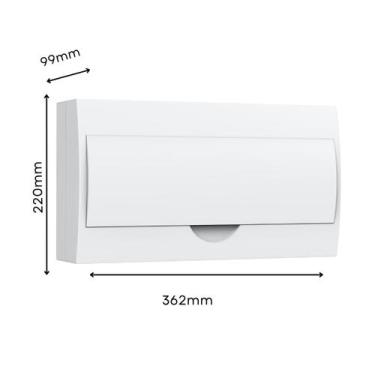 Imagem de Quadro Caixa De Distribuição Branco Para Disjuntores Din Sobrepor Enca