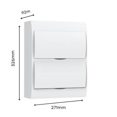 Imagem de Quadro Caixa De Distribuição Branco Para Disjuntores Din Sobrepor Enca