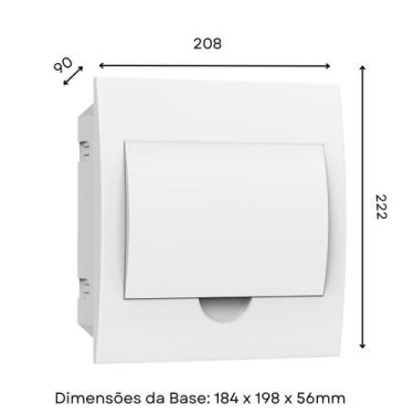 Imagem de Quadro Caixa Distribuição Embutir Para Disjuntores Din Organizador Dis