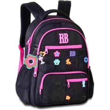 Imagem de Mochila de Costas Rebecca Bonbon Flower Power Juvenil 2026 (Preto)