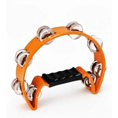 Imagem de Pandeiro Meia Lua Preto Pandeirola (Laranja)