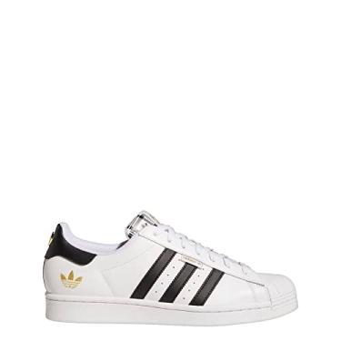 Imagem de adidas Tênis masculino Superstar, Nuvem branco/núcleo preto/dourado metálico, 9.5