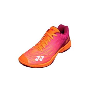 Imagem de YONEX Power Cushion Aerus Z2 Tênis masculino para quadra interior (azul cinza), Laranja, vermelho, 41