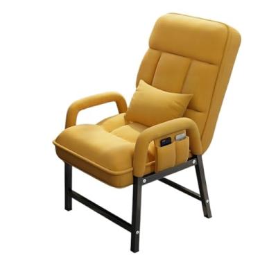 Imagem de Cadeira de escritório de pano ergonômica para recepção, escritório, reunião, conferência, sala de espera, lateral, escritório, casa, mesa, cadeira para jogos (amarelo)