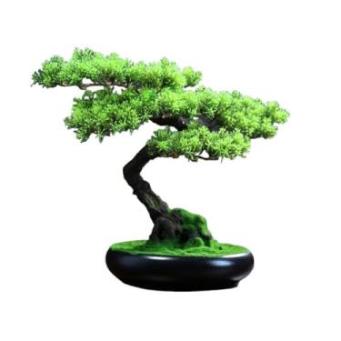 Imagem de Bonsai artificial, escritório, mesa, paisagismo, plantas verdes falsas decorativas, feng shui, simulação, bonsai, sala de estar, árvore em vaso, árvore de bonsai artificial