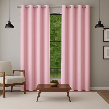 Imagem de Cortina 3,00 x 2,50 - Decoração Quarto, Sala, Escritório Janela Inteira com Ótimo Caimento (ROSA)