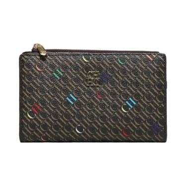 Imagem de Carteira Feminina Elegante Multicolorida Simples Com Clipe Para Cartõe