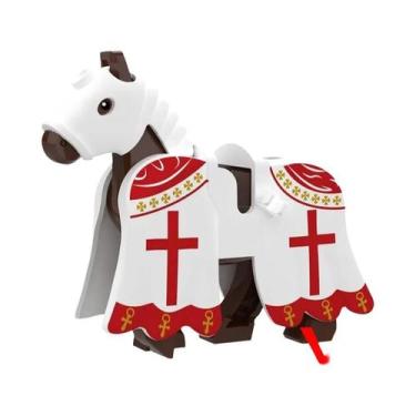 Imagem de Figuras De Soldados Cavaleiros Medievais Com Armaduras E Cavalos De Gu