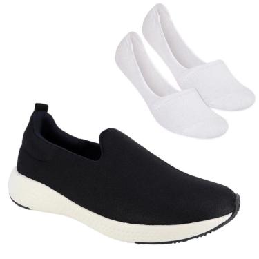 Imagem de Kit Tênis Usaflex Elastano Feminino + Par de Meia