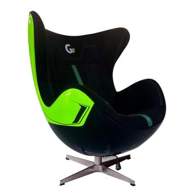 Imagem de Poltrona Decorativa Egg Chair Aventador Verde/Preto G53 - Gran Belo