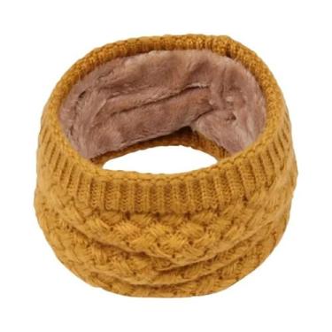 Imagem de Cachecol De Lã Unissex Grosso Para Inverno, Protetor Quente Para a Col