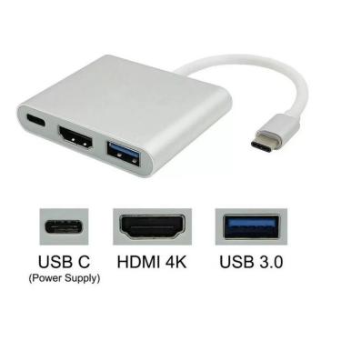 Imagem de Cabo Adap Usb 3.0 Tipo C Thunderbolt 3.0 X Hdmi Usb 3 Tipo C