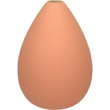 Imagem de Vaso Decorativo Enfiete Casa Aparador Home&co Cerâmica 21x16x16cm Pêssego