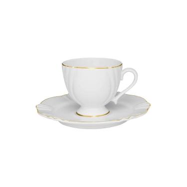 Imagem de Xícara Para Café Com Pires Em Porcelana Soleil 75ml Oxford Victoria