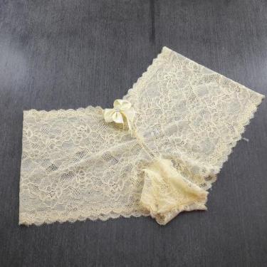 Imagem de Caleçon Renda e Laço Cor:AmareloTamanho:G - Ternura Íntima, Amarelo, G
