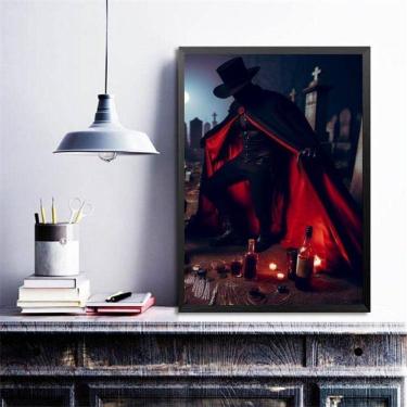 Imagem de Quadro Umbanda Exu Marabô 45X34Cm - Com Vidro