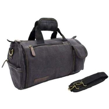 Imagem de Bolsa Pequena Mala Viagem Mão Lona Preta R033 - KVN