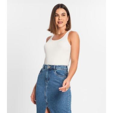 Imagem de Regata Feminina Em Ribana Rovitex Bege, GG, Bege