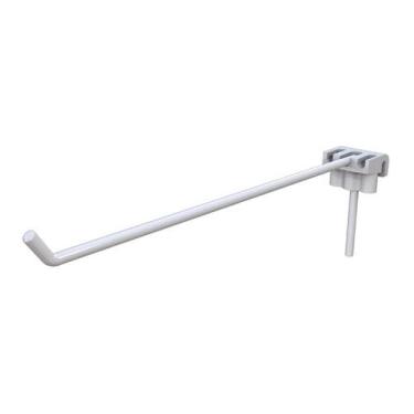 Imagem de Ganchos para tela 10 cm c/suporte Plástico Kit 10 pç Branco - Fidel