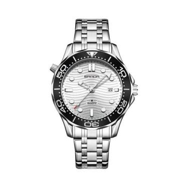 Imagem de Relógio De Quartzo Masculino Para Negócios, À Prova d'Água, Com Luz No