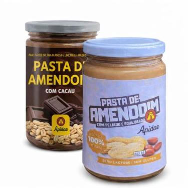 Imagem de Kit Pasta de Amendoim Apidae 350 g - Caixa com 4 unid. (2 unid. com ca