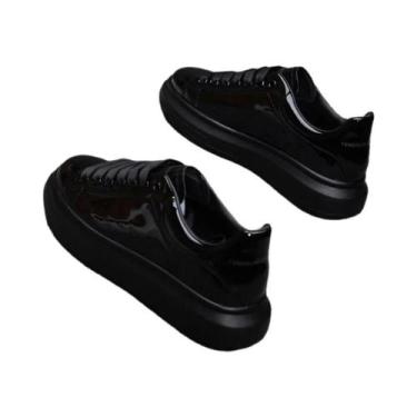 Imagem de Tênis Casual Unissex Vermelho Laqueado Para Skate, Tênis E Caminhada, 