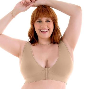 Imagem de Sutiã Zee Rucci Plus Size Bojo Removivel e fecho Frontal Alças Largas,