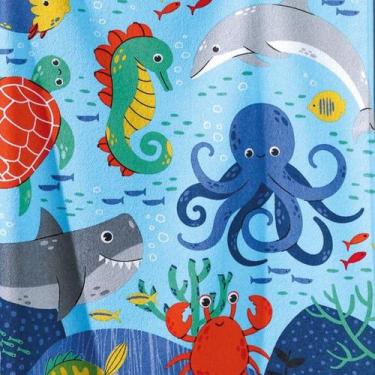 Imagem de Toalha de Banho Infantil Felpuda Dohler Sea Fun