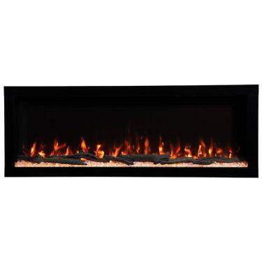 Imagem de Lareira Elétrica de Embutir A46x127L cm com Controle Remoto, 10 Cores de Chama e Compatível com Google e Alexa , 110V 1465W, Ember