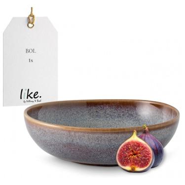 Imagem de Tigela para Frutas e Cereais com Estilo Rústico, Material de Porcelana e Formato Redond...