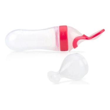 Imagem de Colher Dosadora Papinha Mamadeira Bebê Com Tampa Infantil - Nuby, Verm