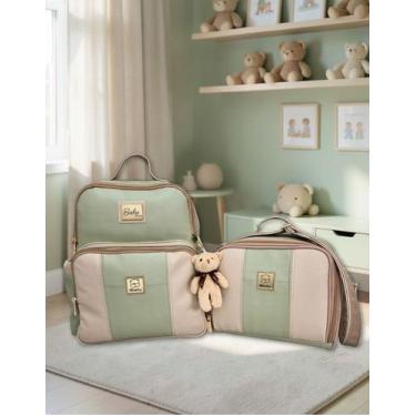Imagem de Kit Mochila Maternidade e Térmica Bebê Enxoval Menino Menina + Trocado
