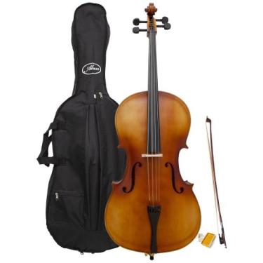Imagem de Violoncelo Envelhecido AL 1210 3/4 E Alan Com Capa Arco Breu