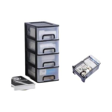 Imagem de Caixa Organizadora De Mesa De Altura Média Com 2-6 Camadas E Gaveta Pa