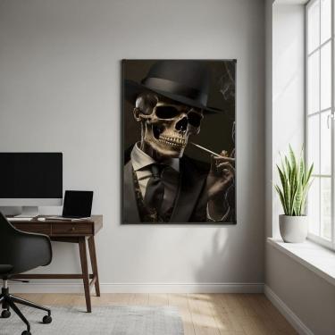 Imagem de Quadro Decorativo Arte Inspirada Exu João Caveira-70x50cm