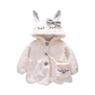 Imagem de Casaco Quente De Inverno Para Bebê Menina Com Bolsa Transversal E Laço