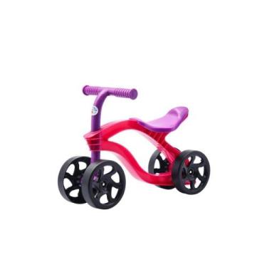 Imagem de Bicicleta De Equilíbrio Infantil Futurista Sem Pedal 4 Rodas - Rosa - 