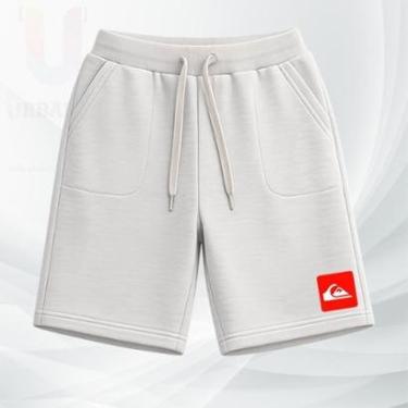 Imagem de Bermuda Infantil Masculino Juvenil Short Moleton sem felpa Moletinho Menino Criança Kids Quik-Masculino